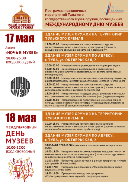 Международный день музеев - 2014 Тульский Государственный Музей Оружия