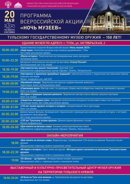 «Ночь музеев - 2023» в Тульском государственном музее оружия! Тульский Государственный Музей Оружия