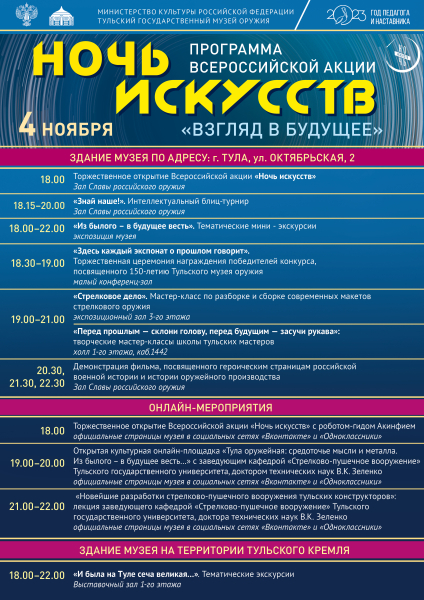 Всероссийская акция «Ночь искусств» в Тульском музее оружия Тульский Государственный Музей Оружия