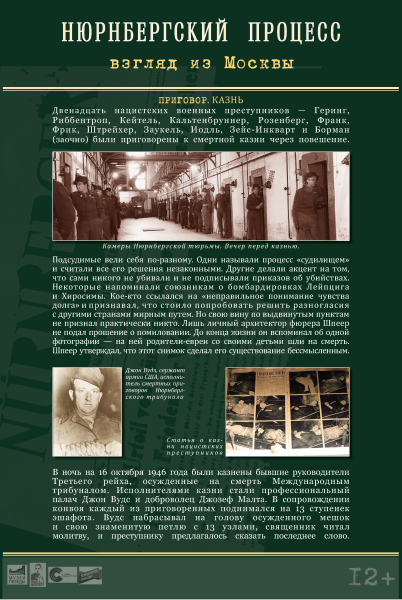 Виртуальная выставка «Нюрнбергский процесс. Взгляд из Москвы» Тульский Государственный Музей Оружия