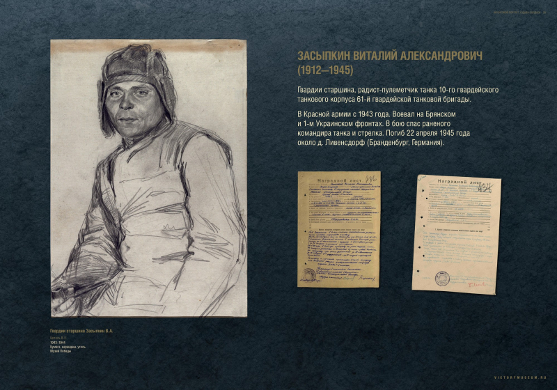 Виртуальная выставка "Фронтовой портрет. Судьба солдата" Тульский Государственный Музей Оружия