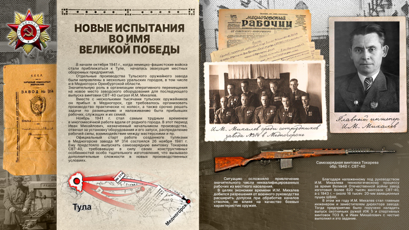 Виртуальная выставка «Иван Михайлович Михалев: гордость ЦКИБ – слава России» Тульский Государственный Музей Оружия