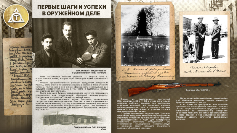 Виртуальная выставка «Иван Михайлович Михалев: гордость ЦКИБ – слава России» Тульский Государственный Музей Оружия