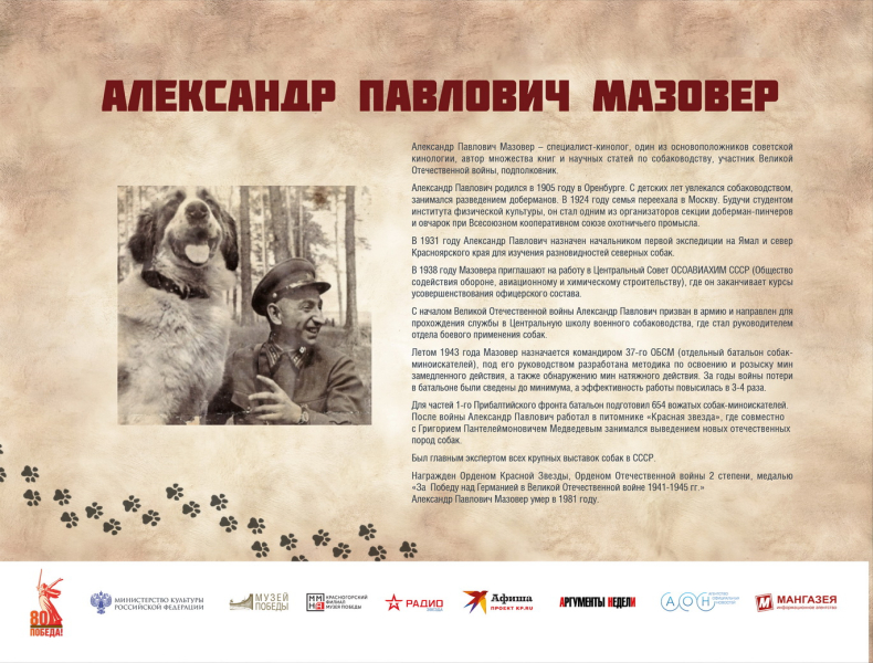 Виртуальная выставка «Четвероногие герои» Тульский Государственный Музей Оружия