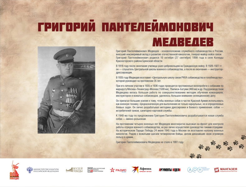 Виртуальная выставка «Четвероногие герои» Тульский Государственный Музей Оружия