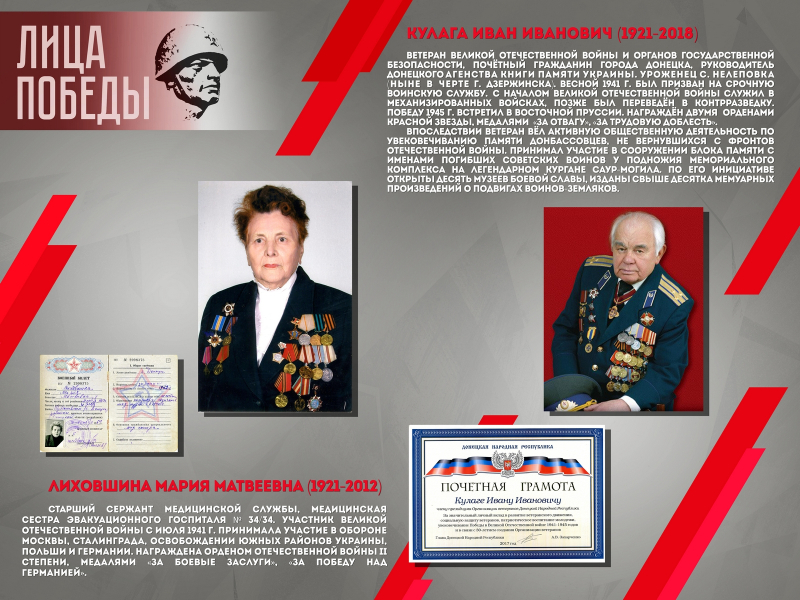 Виртуальная выставка «Лица Победы» Тульский Государственный Музей Оружия