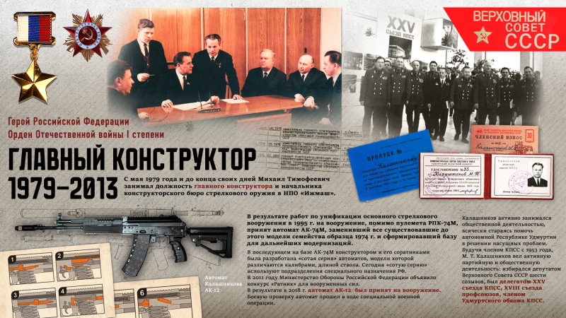 Виртуальная выставка «Легендарный оружейник Михаил Тимофеевич Калашников» Тульский Государственный Музей Оружия