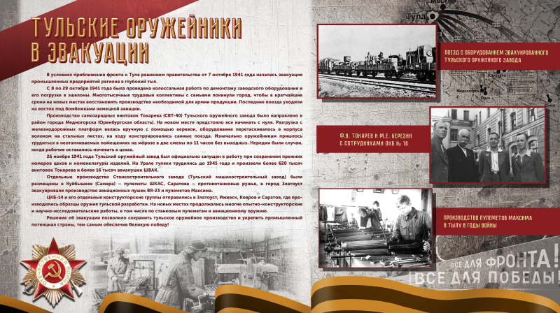 Виртуальная выставка «Тульские оружейники. Вклад в Великую Победу» Тульский Государственный Музей Оружия