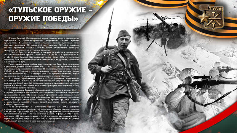 Виртуальная выставка «Туляки – защитники Ленинграда» Тульский Государственный Музей Оружия