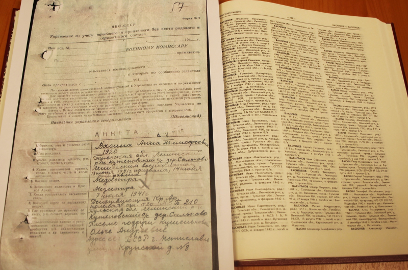 «Помним всех поименно»: Анна Тимофеевна Васина. Читаем Книгу памяти Тульской области. Тульский Государственный Музей Оружия