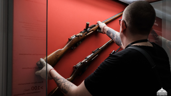 Монтаж выставки «Трехлинейка: век на защите Отечества» Тульский Государственный Музей Оружия