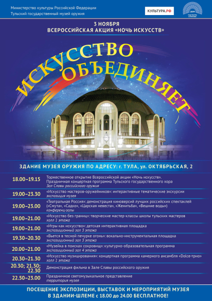 «Ночь искусств в Тульском музее оружия». Тульский Государственный Музей Оружия